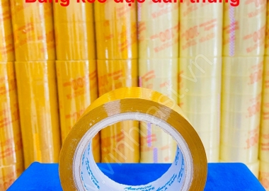 Băng keo vàng đục dán thùng 100yard(cuộn)